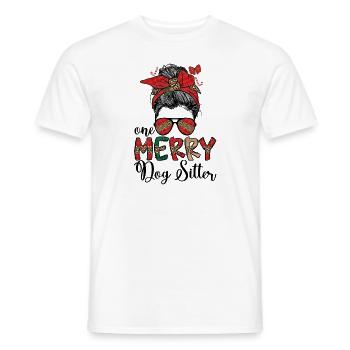 Dog Sitter Christmas Dog Sitting Xmas Gifts - Männer T-Shirt - Weiß - Vorne - AI Model Male 178 dark (178cm)