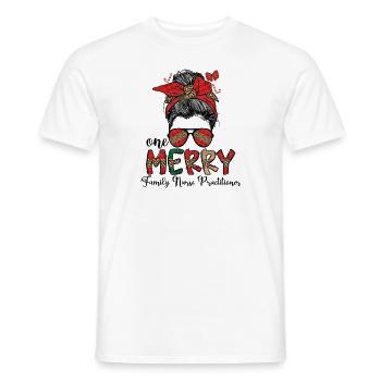 Family Nurse Practitioner Christmas FNP Xmas Gifts - Männer T-Shirt - Weiß - Vorne - AI Model Male 178 dark (178cm)