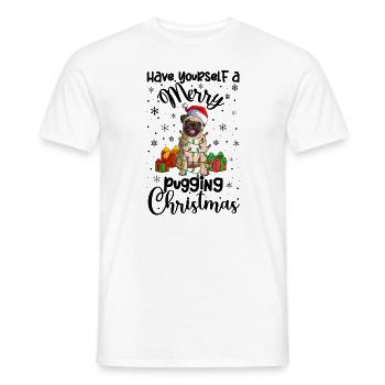 Carlin Cadeaux de Noël Pug Fête Pug Lover - T-shirt homme - blanc - Devant - AI Model Male 178 dark (178cm)