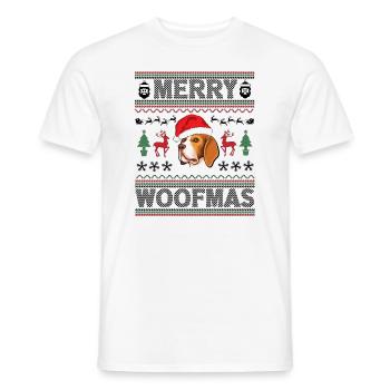 Beagle Ugly Christmas Beagle Dog Xmas Party - Männer T-Shirt - Weiß - Vorne - AI Model Male 178 dark (178cm)