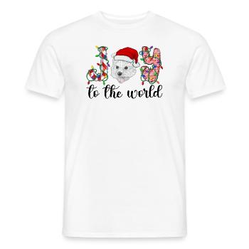 Westie Christmas Golden Dog Gift - Men's T-Shirt - white - Front - AI Model Male 178 dark (178cm)