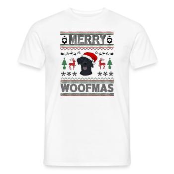 Cadeau de chien d’or de Noël Labrador - T-shirt homme - blanc - Devant - AI Model Male 178 dark (178cm)