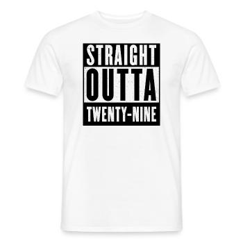 30. GEBURTSTAG - STRAIGHT OUTTA 29 - GIFT IDEA - Men's T-Shirt - white - Front - AI Model Male 178 dark (178cm)