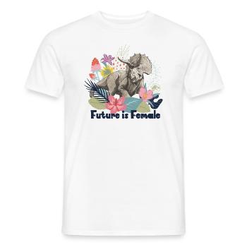 Jurassic World Styracosaurus Flower Design - Men's T-Shirt - white - Front - AI Model Male 178 dark (178cm)