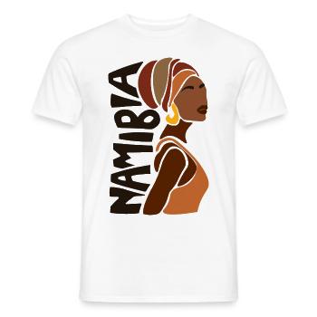 Namibia Namibian Mrs. Windhoek Namib Souvenir - Men's T-Shirt - white - Front - AI Model Male 178 dark (178cm)