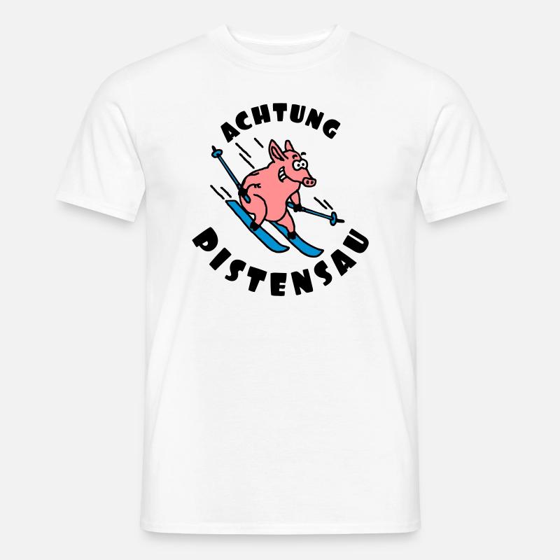pistensau_02_e_3c - Männer T-Shirt - Weiß