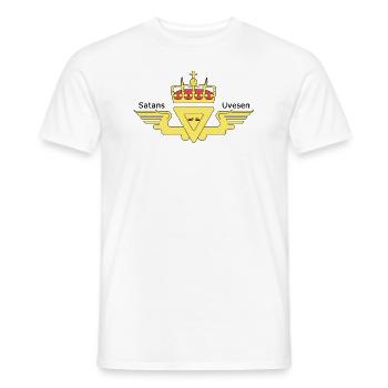 Satan's Uvesen - T-shirt homme - blanc - Devant - AI Model Male 178 dark (178cm)