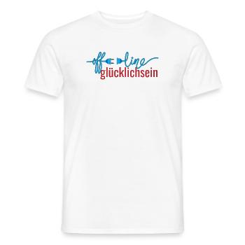 offline glücklichsein - Männer T-Shirt - Weiß - Vorne - AI Model Male 178 dark (178cm)