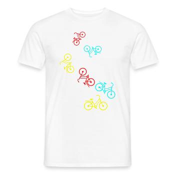 Fahrrad Icon - Männer T-Shirt - Weiß - Vorne - AI Model Male 178 dark (178cm)