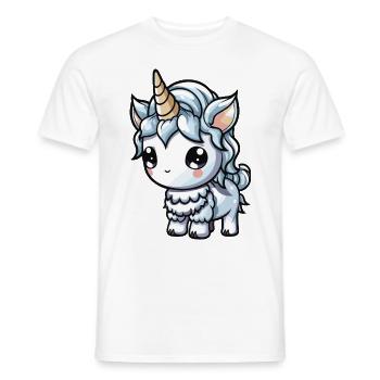 Unicorn Winter Animal Baby Comic - Men's T-Shirt - white - Front - AI Model Male 178 dark (178cm)