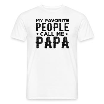 My Favorite People Call Me Papa Funny Dad Father - T-shirt homme - blanc - Devant - AI Model Male 178 dark (178cm)