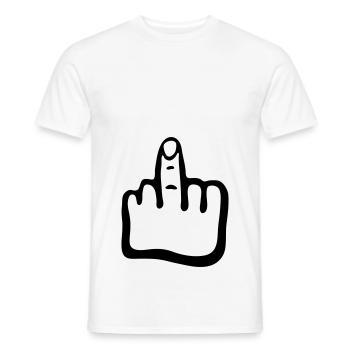 Hand, Finger g1 - Männer T-Shirt - Weiß - Vorne - AI Model Male 178 dark (178cm)