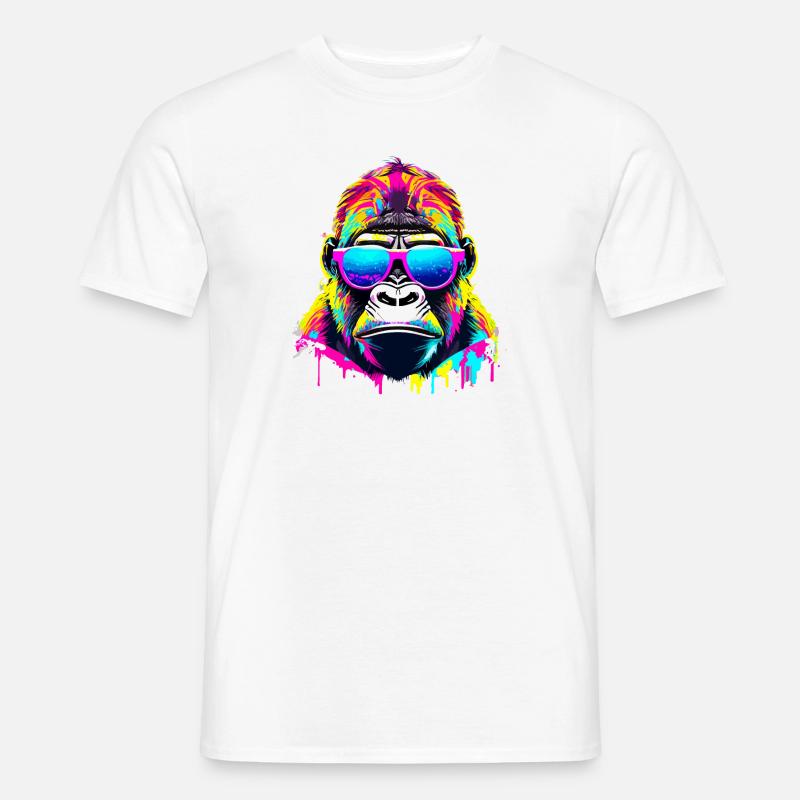 Gorilla-Farbe - Männer T-Shirt - Weiß