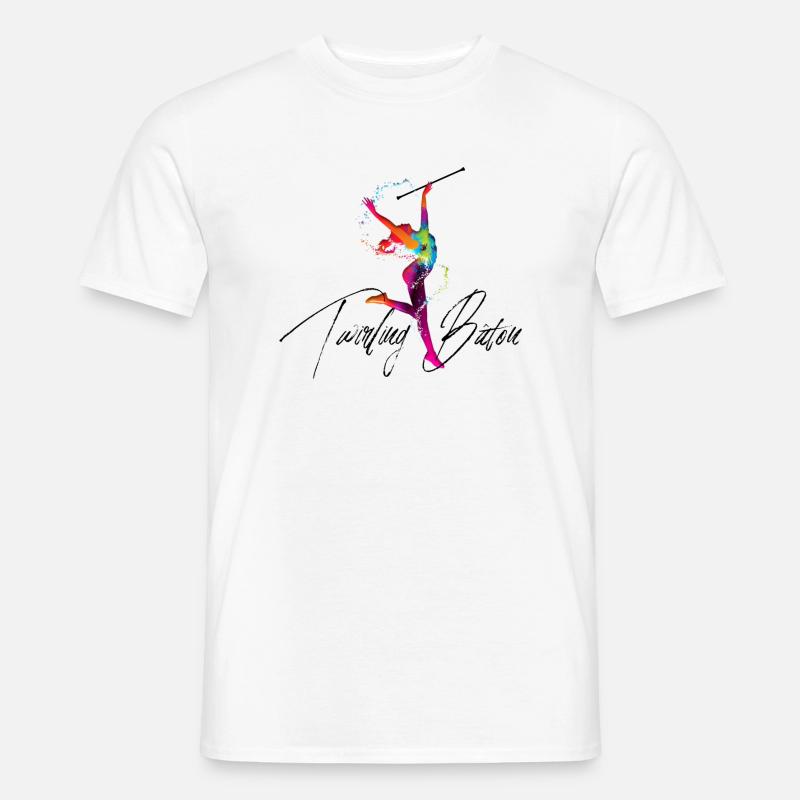 TWIRLING BATON 4 - Männer T-Shirt - Weiß