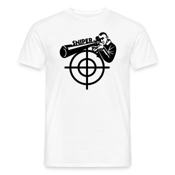 Sniper Art - Men's T-Shirt - white - Front - AI Model Male 178 dark (178cm)