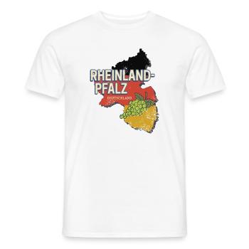 Souvenir d’État de Rhénanie-Palatinat - T-shirt homme - blanc - Devant - AI Model Male 178 dark (178cm)