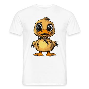 Canard Halloween Bande dessinée drôle - T-shirt homme - blanc - Devant - AI Model Male 178 dark (178cm)