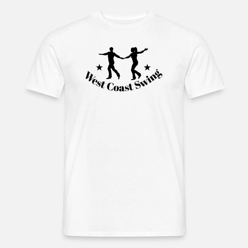 West Coast swing WCS westie danse cadeau danse - T-shirt homme - blanc