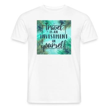 Reisen Urlaub Ferien Fliegen Geschenkidee - Männer T-Shirt - Weiß - Vorne - AI Model Male 178 dark (178cm)