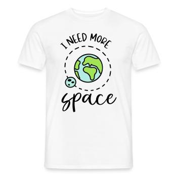 MEHR PLATZ ERDE WELT RAUM WELTALL PLANET LEBEN - Männer T-Shirt - Weiß - Vorne - AI Model Male 178 dark (178cm)