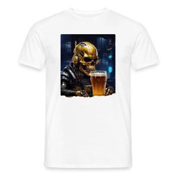 Beer Skull 0.2 - Men's T-Shirt - white - Front - AI Model Male 178 dark (178cm)