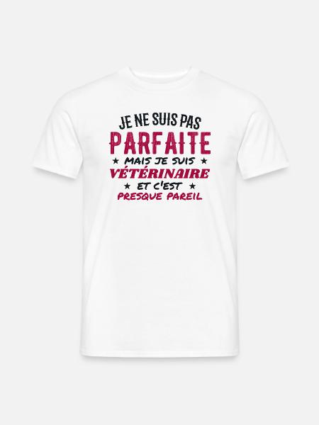 Nicht perfekt, aber vetivistisch - Männer T-Shirt - Weiß