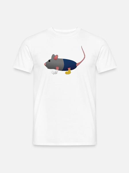 Cute cartoon mouse - Men's T-Shirt - white