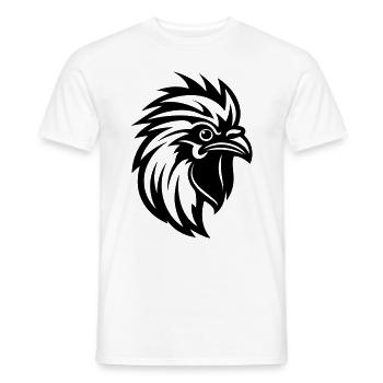 Tête de coq - T-shirt homme - blanc - Devant - AI Model Male 178 dark (178cm)