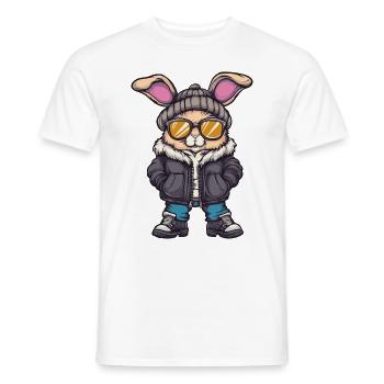 Lapin Hiver - T-shirt homme - blanc - Devant - AI Model Male 178 dark (178cm)