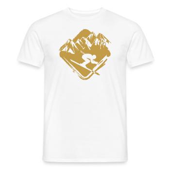 ski - T-shirt homme - blanc - Devant - AI Model Male 178 dark (178cm)