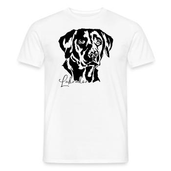LABRADOR RETRIEVER Dogs Dog Labbi Wilsigns - Men's T-Shirt - white - Front - AI Model Male 178 dark (178cm)
