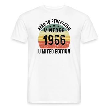 Vieilli à la perfection Vintage 1966 Édition limitée - T-shirt homme - blanc - Devant - AI Model Male 178 dark (178cm)