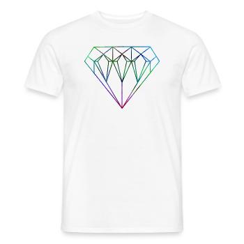 DIAMOND - Männer T-Shirt - Weiß - Vorne - AI Model Male 178 dark (178cm)
