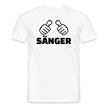Sänger - Männer T-Shirt - Weiß - Vorne - AI Model Male 178 dark (178cm)