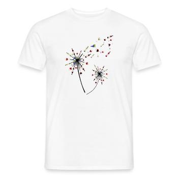 Wein Pusteblume Löwenzahn Weinliebhaber Geschenk - Männer T-Shirt - Weiß - Vorne - AI Model Male 178 dark (178cm)