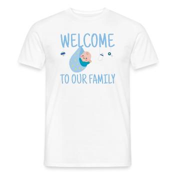 Naissance garçon fils bébé bébé cadeau - T-shirt homme - blanc - Devant - AI Model Male 178 dark (178cm)