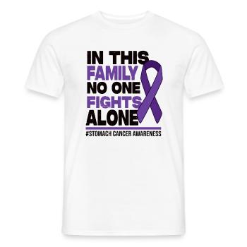 No One Fights Alone - Stomach Cancer Awareness - Männer T-Shirt - Weiß - Vorne - AI Model Male 178 dark (178cm)