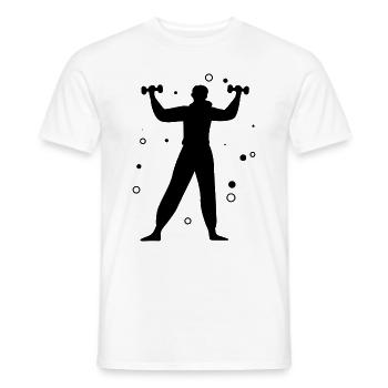 Bodybuilding Gewichtheben Fitness Workout - Männer T-Shirt - Weiß - Vorne - AI Model Male 178 dark (178cm)