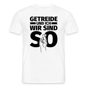 Getreide und ich wir sind so - Männer T-Shirt - Weiß - Vorne - AI Model Male 178 dark (178cm)