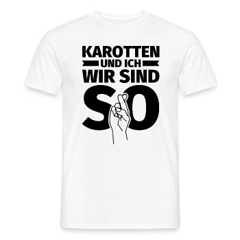 Karotten und ich wir sind so - Männer T-Shirt - Weiß - Vorne - AI Model Male 178 dark (178cm)