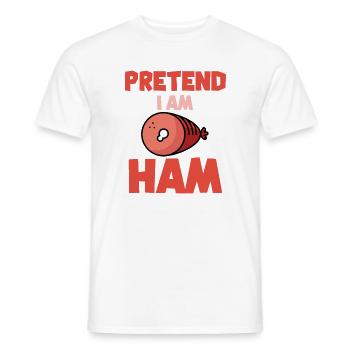 Pretend I'm Ham - Men's T-Shirt - white - Front - AI Model Male 178 dark (178cm)