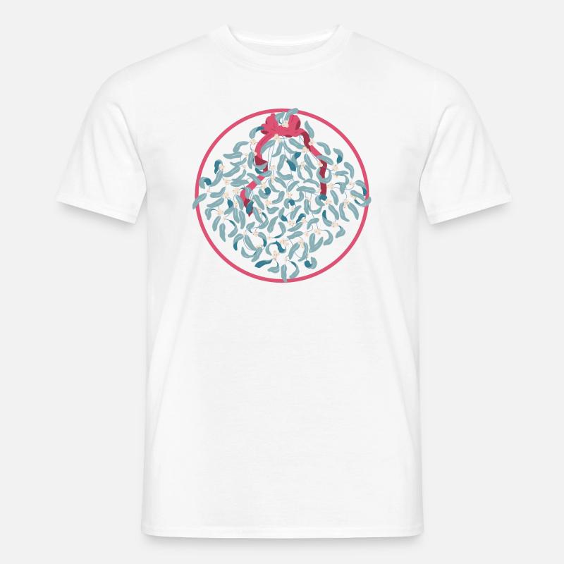 Weihnachts-Mistel-Stoppschild - Männer T-Shirt - Weiß