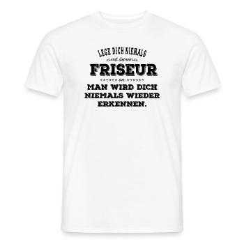 Friseur - Black - Männer T-Shirt - Weiß - Vorne - AI Model Male 178 dark (178cm)