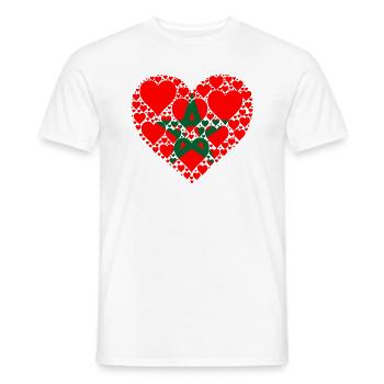 Morocco heart flag - Men's T-Shirt - white - Front - AI Model Male 178 dark (178cm)