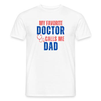 Father's Day My Favorite Doctor Calls Me Dad - T-shirt homme - blanc - Devant - AI Model Male 178 dark (178cm)