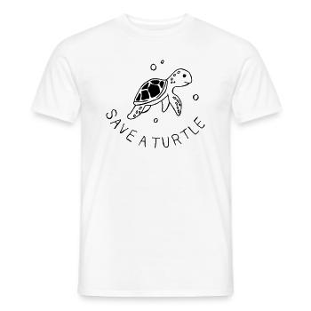 Save a Turtle - Männer T-Shirt - Weiß - Vorne - AI Model Male 178 dark (178cm)