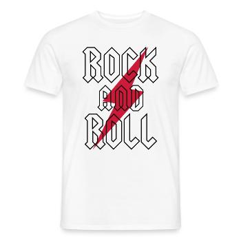 Rock And Roll - T-shirt homme - blanc - Devant - AI Model Male 178 dark (178cm)