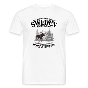 Sweden - Moose - Schweden - Elch - Männer T-Shirt - Weiß - Vorne - AI Model Male 178 dark (178cm)