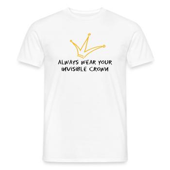 crown - Männer T-Shirt - Weiß - Vorne - AI Model Male 178 dark (178cm)