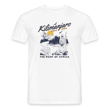 Kilimandjaro - Le toit de l’Afrique - T-shirt homme - blanc - Devant - AI Model Male 178 dark (178cm)